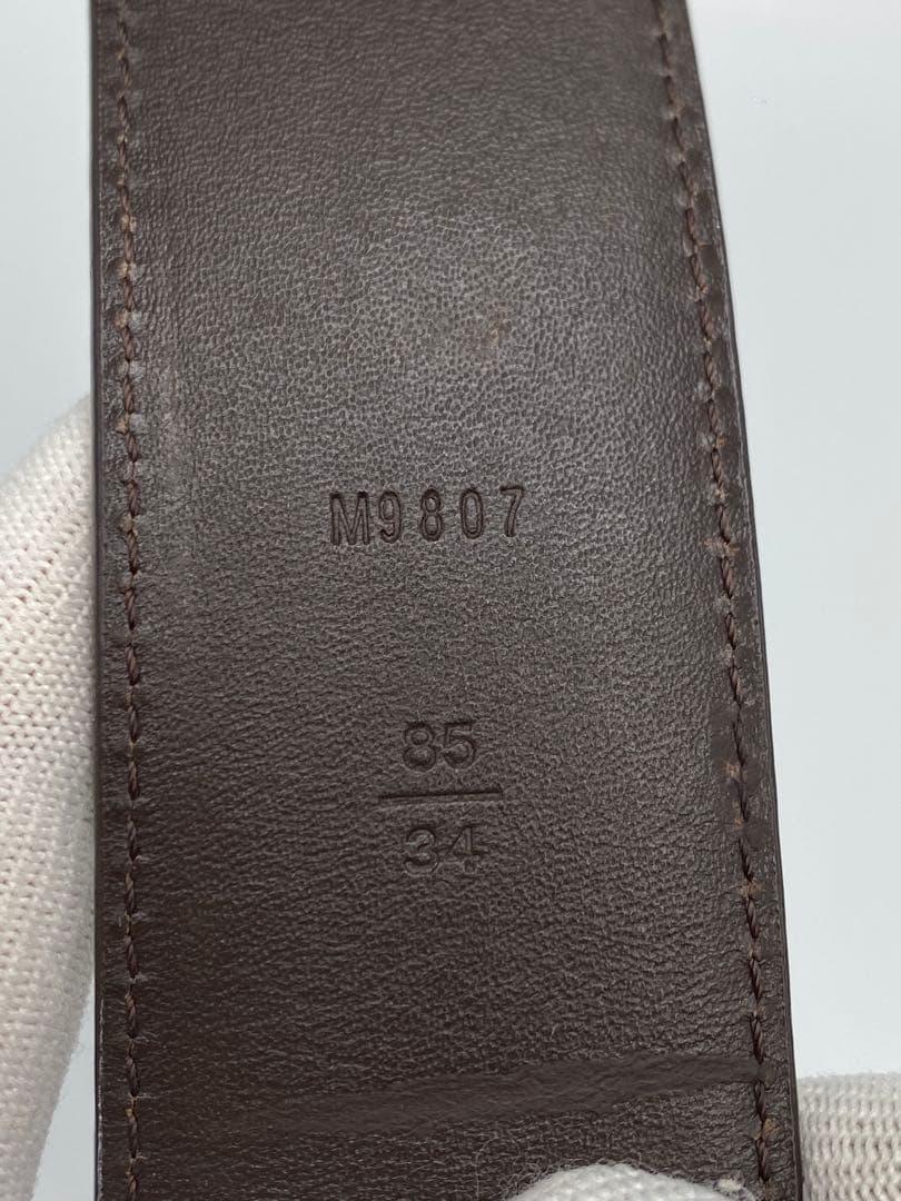 美品‼️ルイヴィトン LOUIS VUITTON ベルト ブラウン　茶　ダミエ