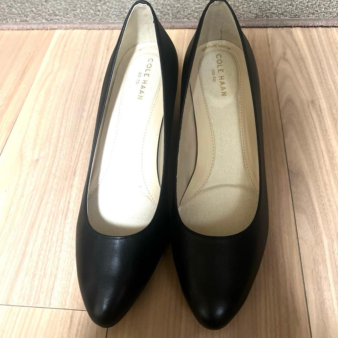 新品　コールハーン　ウェッジソール　黒パンプス