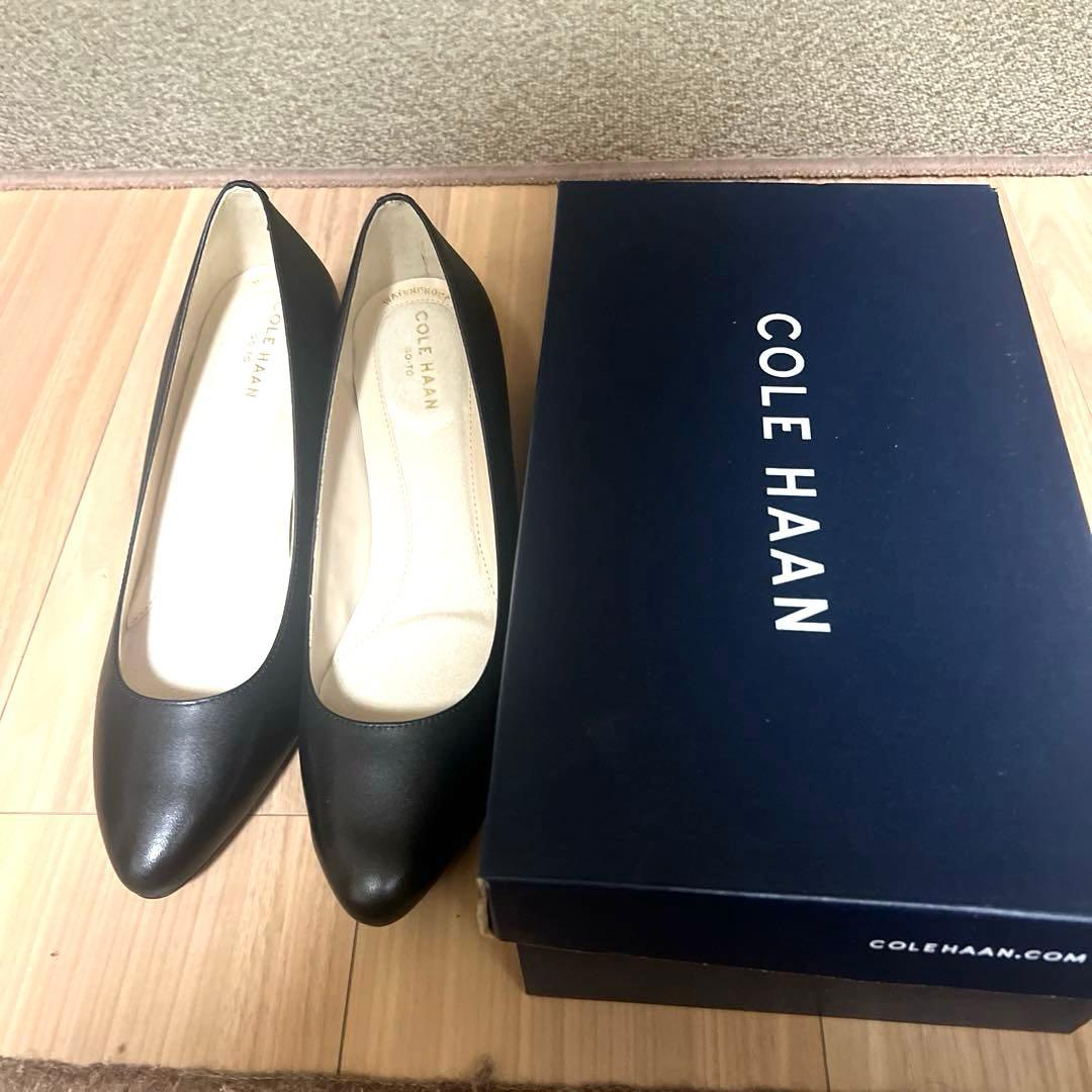 新品　コールハーン　ウェッジソール　黒パンプス