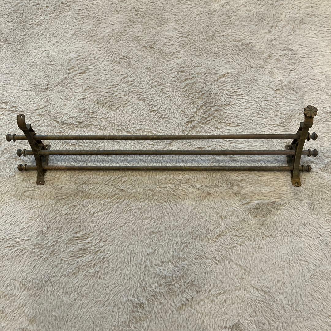 アンティーク　八菊紋　タオル掛け　ビンテージ　明治　タオルハンガー