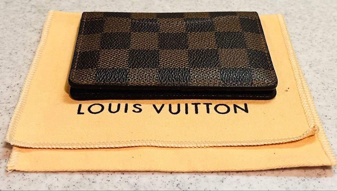 廃盤 ルイヴィトン LouisVuitton ダミエ名刺入れ N61721 美品