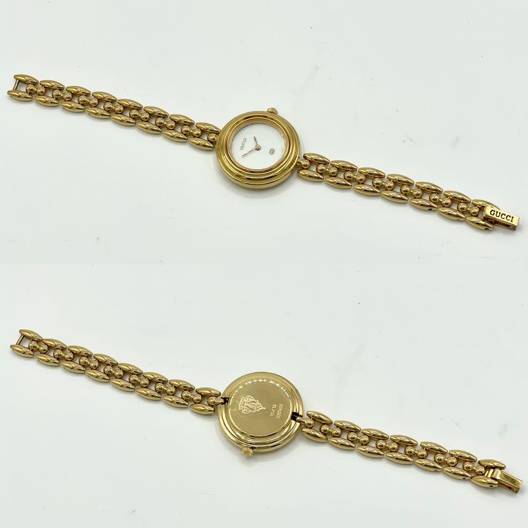 【稼働/新品電池】グッチ 11/12 チェンジベゼル 6色 白文字盤 腕時計