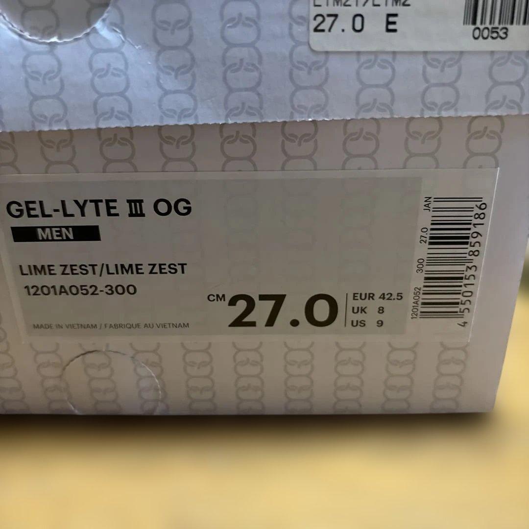 ●アシックス●ASICS●GEL-LYTE Ⅲ OG●30周年記念モデル●レア