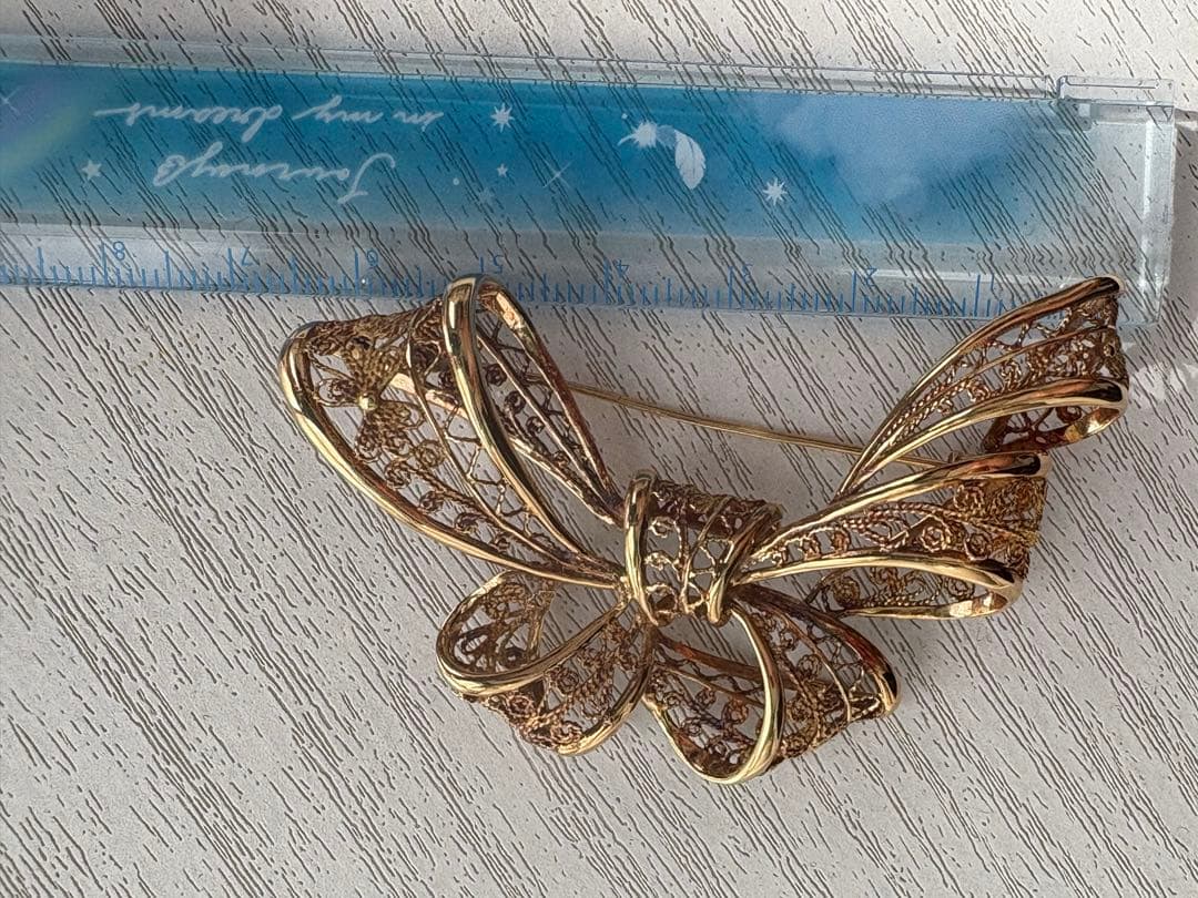 k18 アンティーク　ブローチ