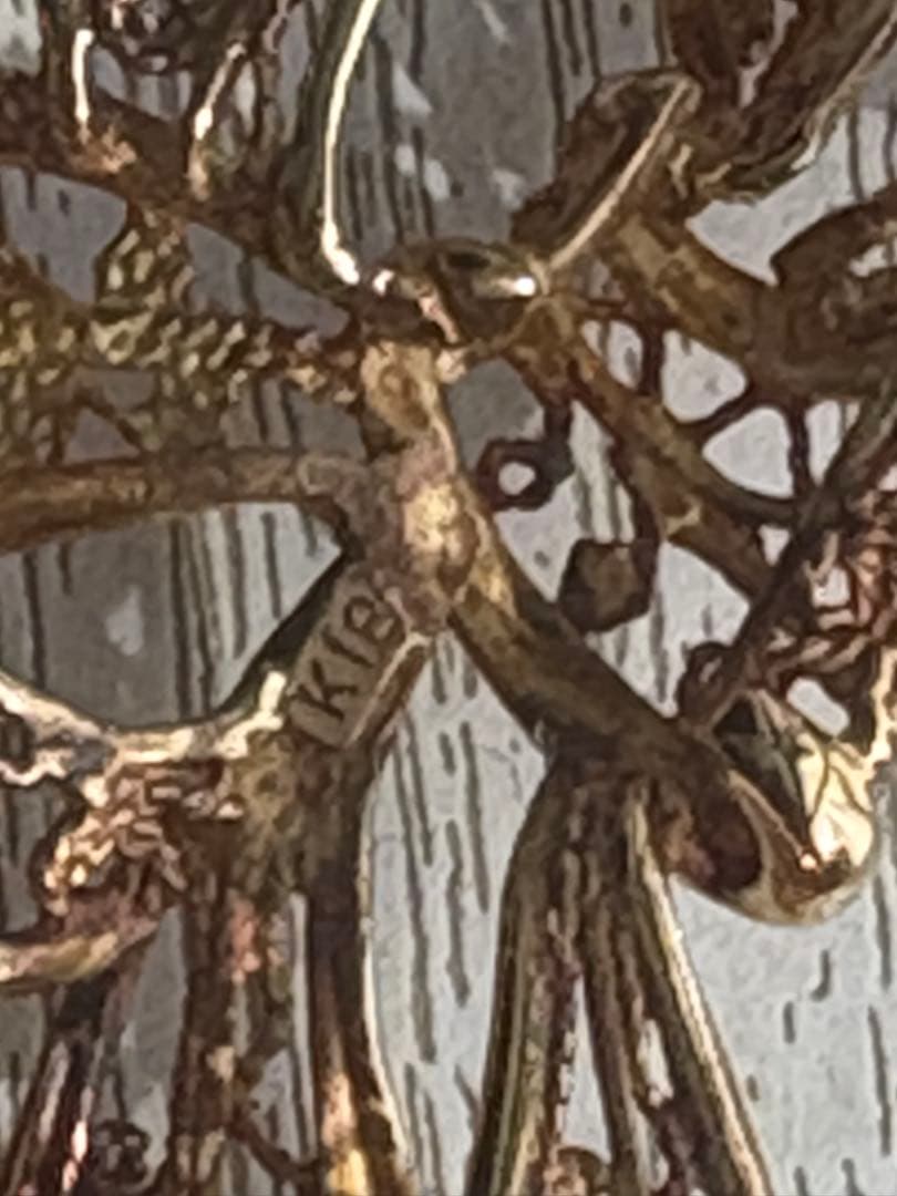 k18 アンティーク　ブローチ