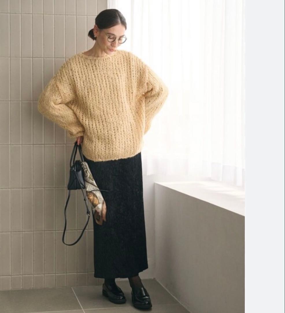 ビューティアンドユース ウールモヘヤナイロン ルーズニットプルオーバー