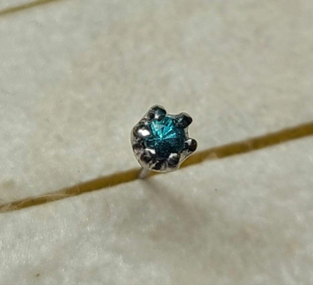 正にオールドネオンカラーの濃いブルー★バターリャパライバトルマリンプラチナ★