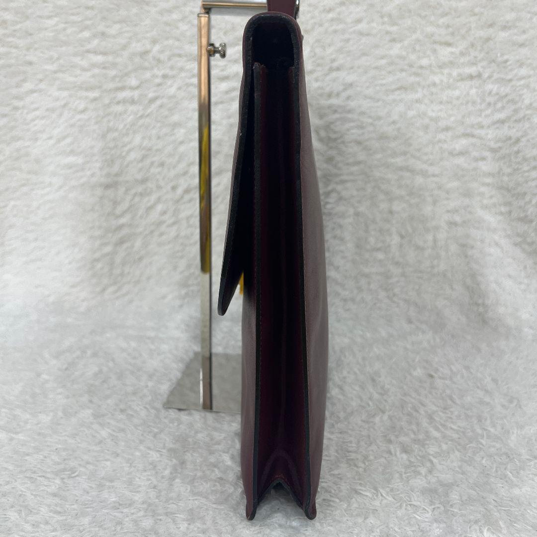 Cartier カルティエ バーガンディ レザー ビジネスバッグ