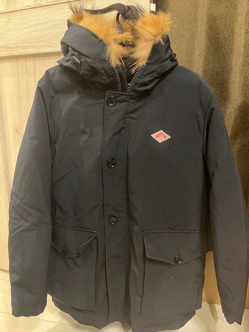 ダウンジャケット ネイビー ファー付き