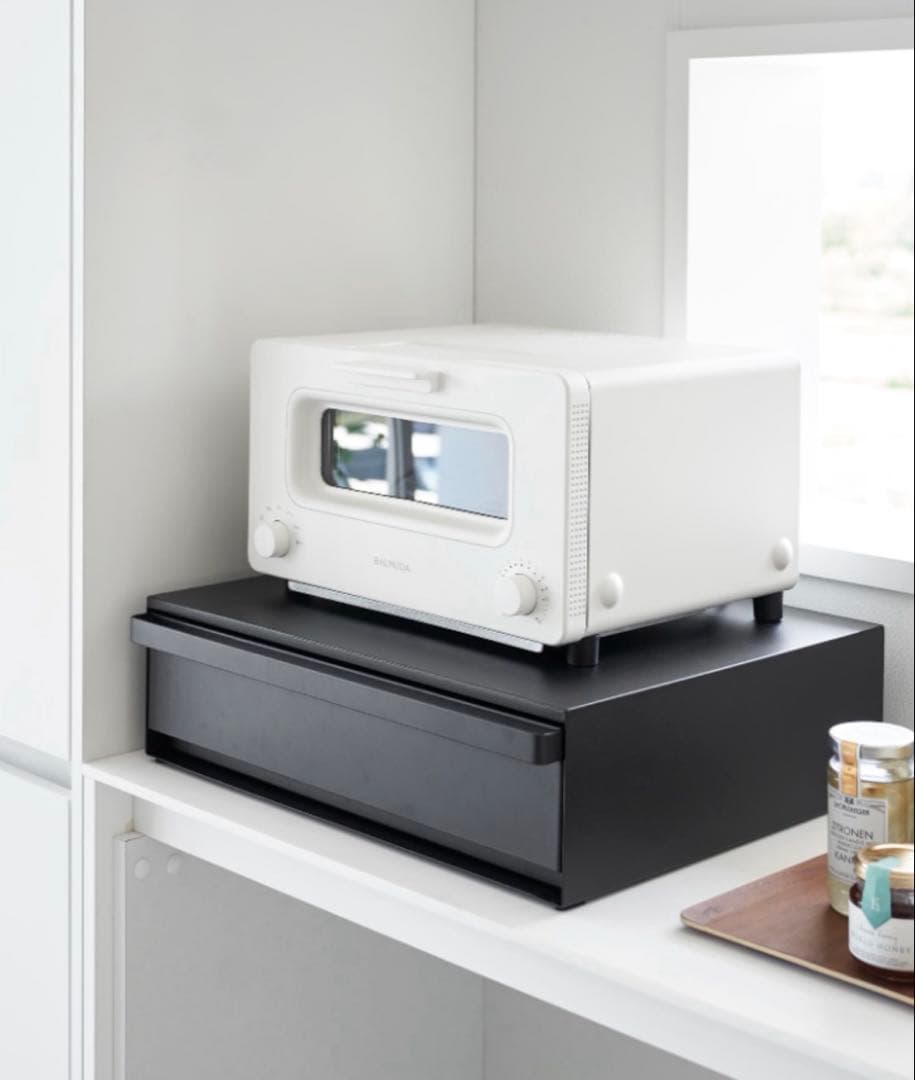 《お値下げしました！》towerキッチン家電下引き出し&スライドテーブル