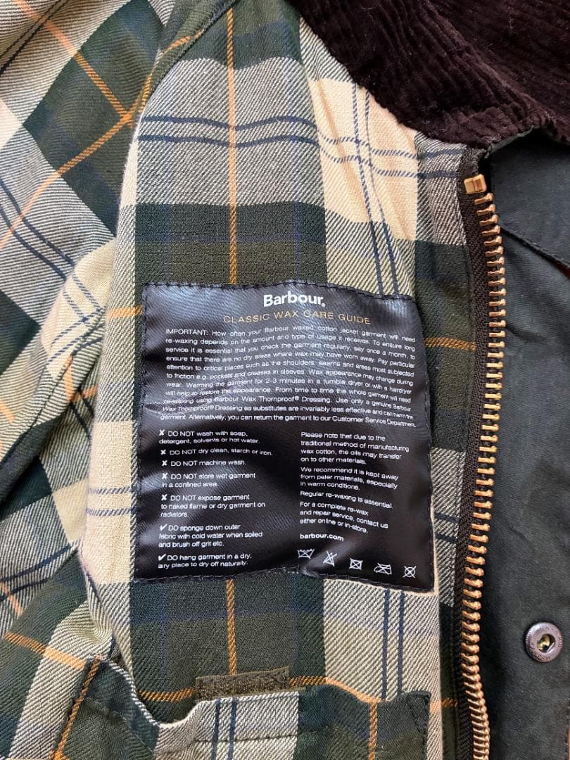Barbour SPEY(スペイ) WAX JACKET セージグリーン L