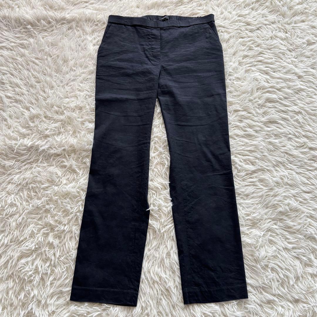 セオリー23SSパンツスーツセットアップEco Crunchリネン混大きいサイズ