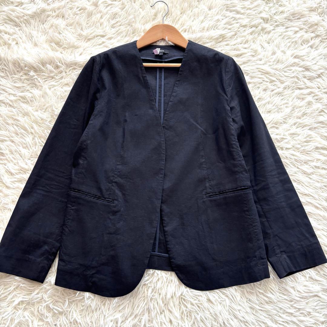 セオリー23SSパンツスーツセットアップEco Crunchリネン混大きいサイズ