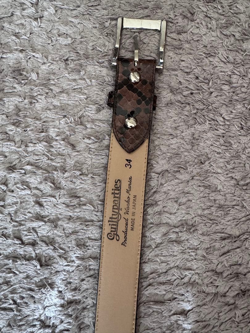 WACKO MARIAワコマリア パイソンレザーベルト 34