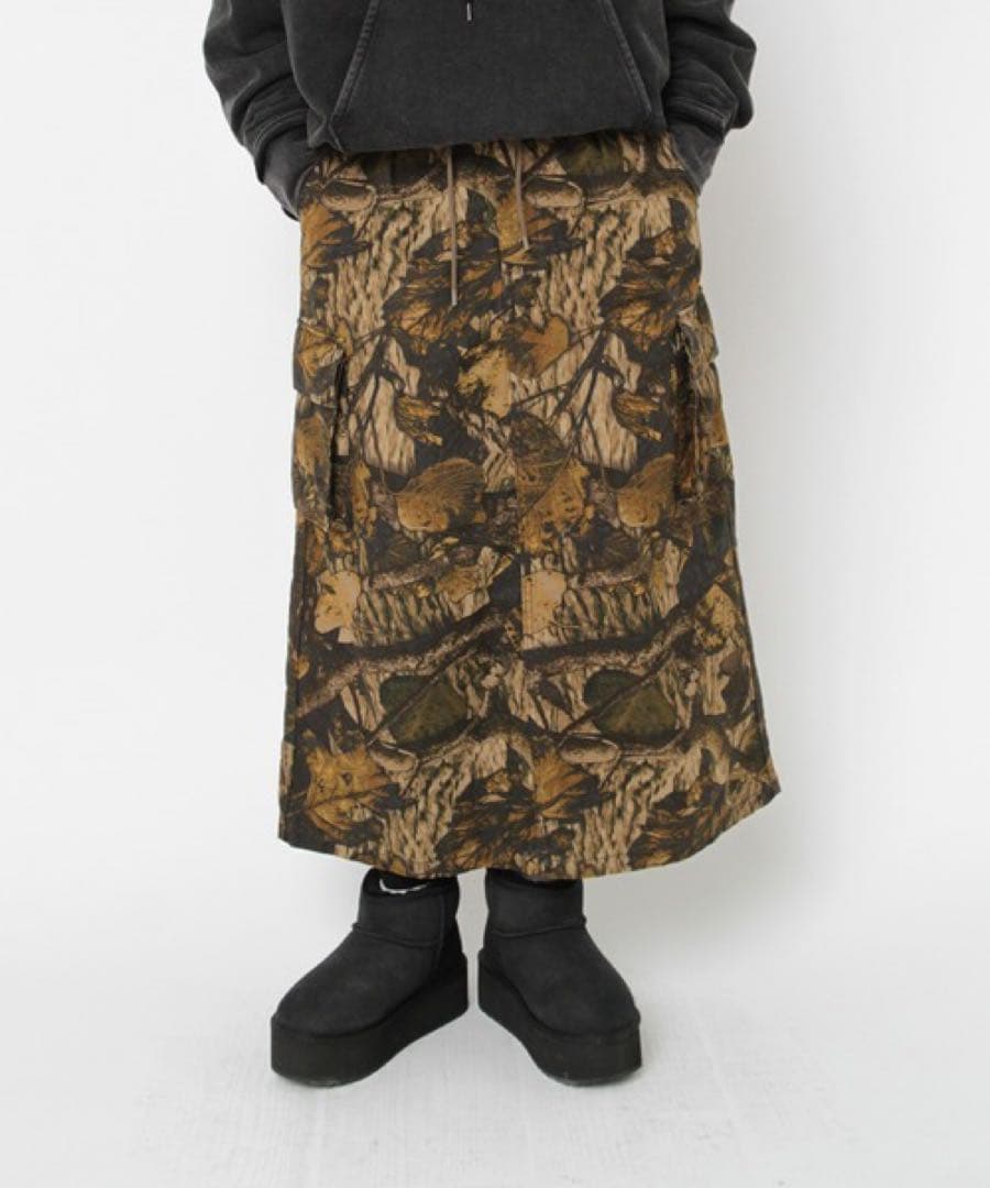 【新品未使用品】RNA カモフラージュカーゴロングスカート