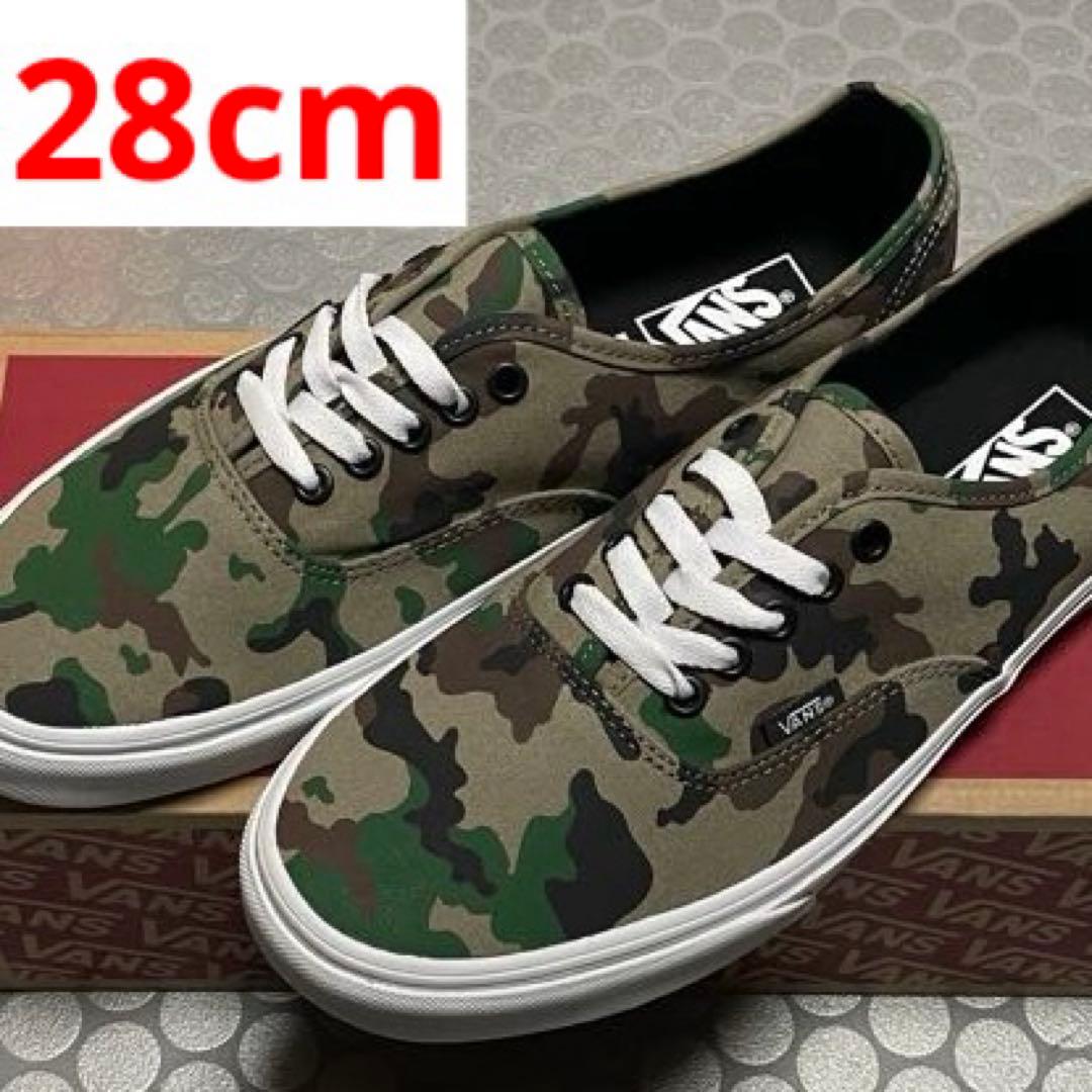 新品 vans authentic カモ 28cm us 迷彩 オーセンティック