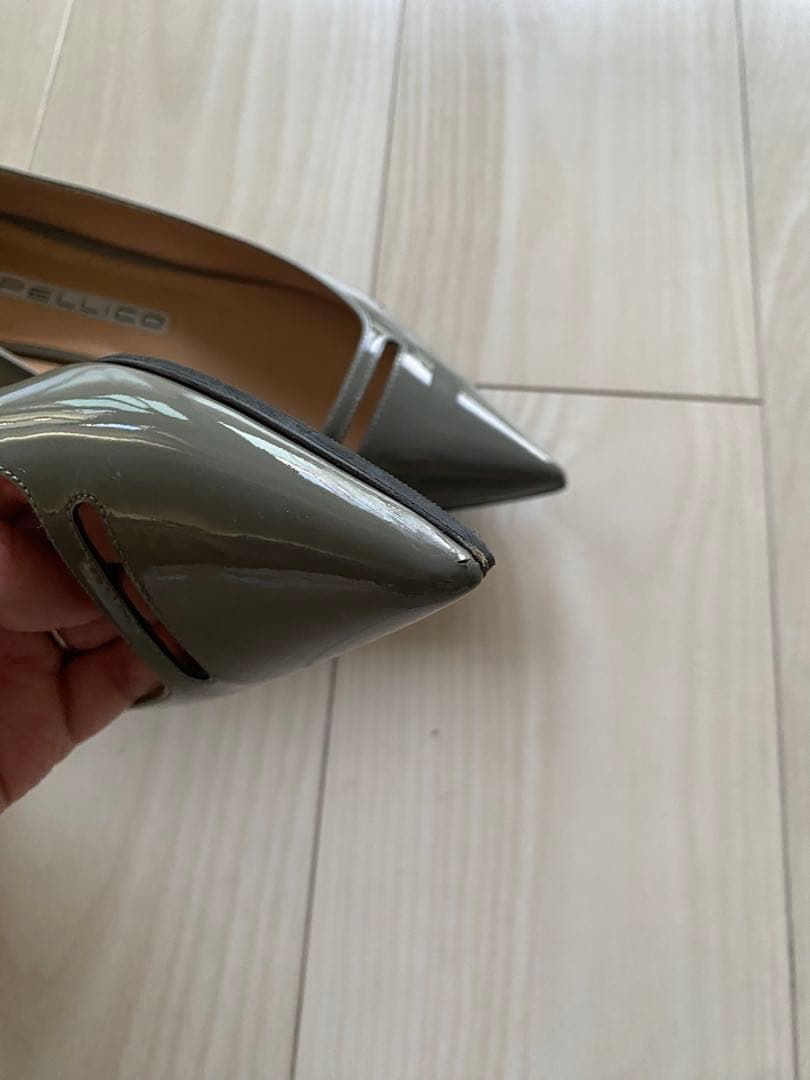 PELLICO グレー ポインテッドトゥ 37