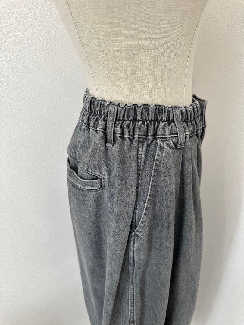 SOLAMONAT(ソラモナ) 5Pカーブジーンズ デニム/黒/ブラック/