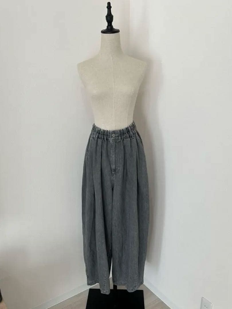 SOLAMONAT(ソラモナ) 5Pカーブジーンズ デニム/黒/ブラック/