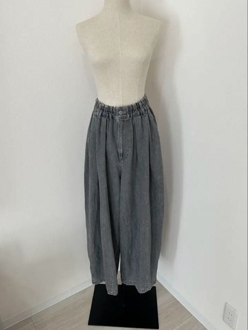 SOLAMONAT(ソラモナ) 5Pカーブジーンズ デニム/黒/ブラック/