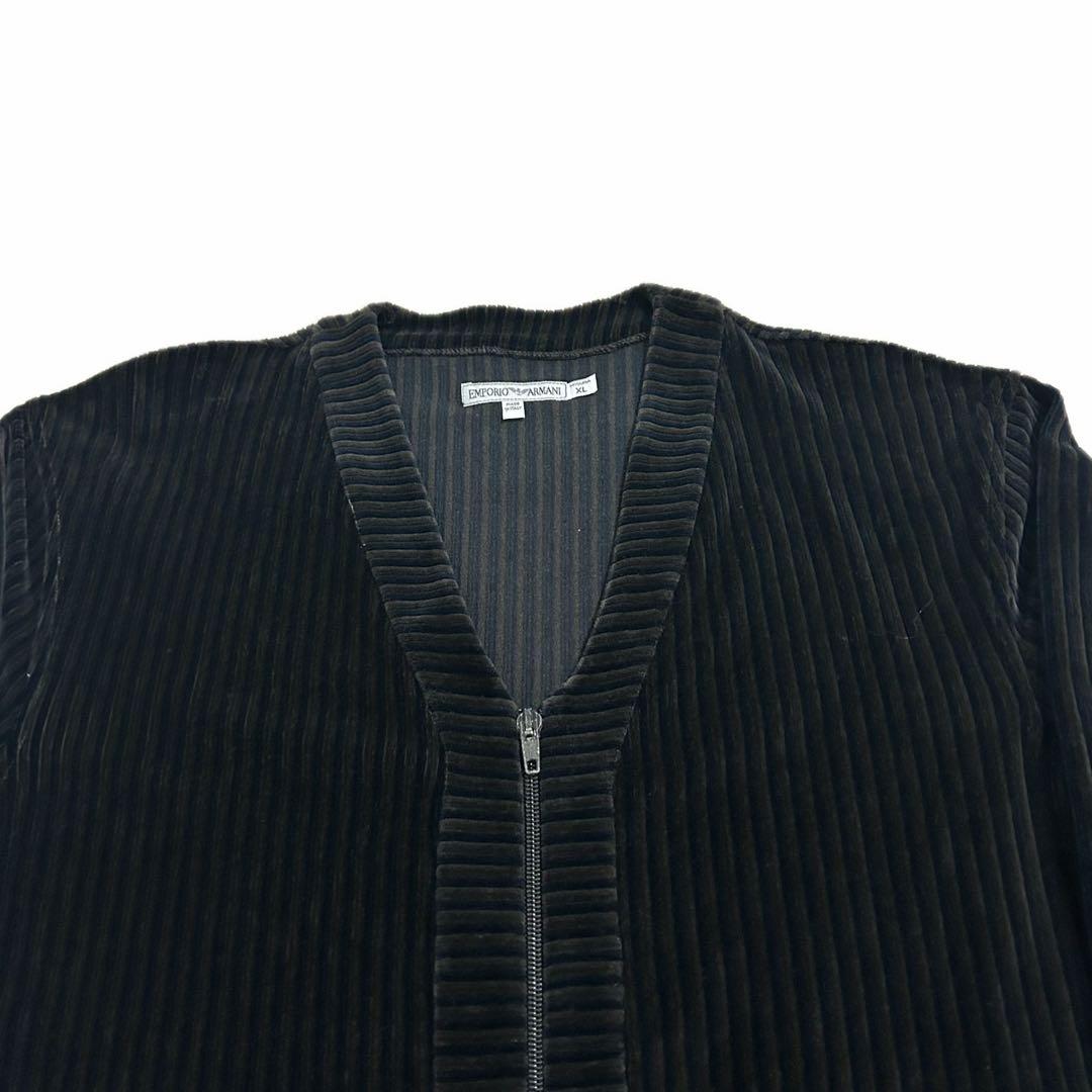 90s EMPORIO ARMANI ベロアジップアップジャケット ブルゾン