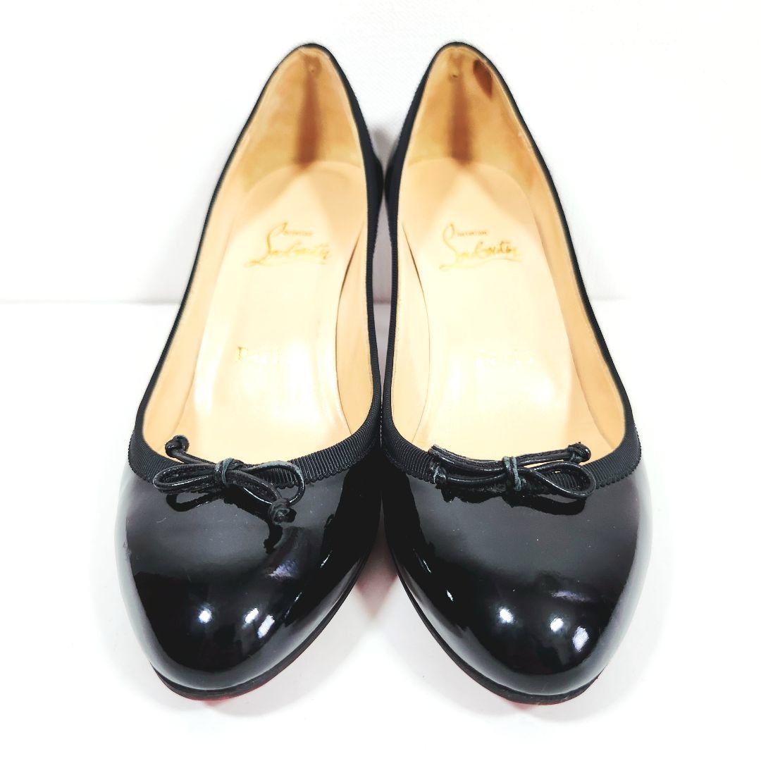 Christian Louboutin パンプス レッドソール エナメル リボン