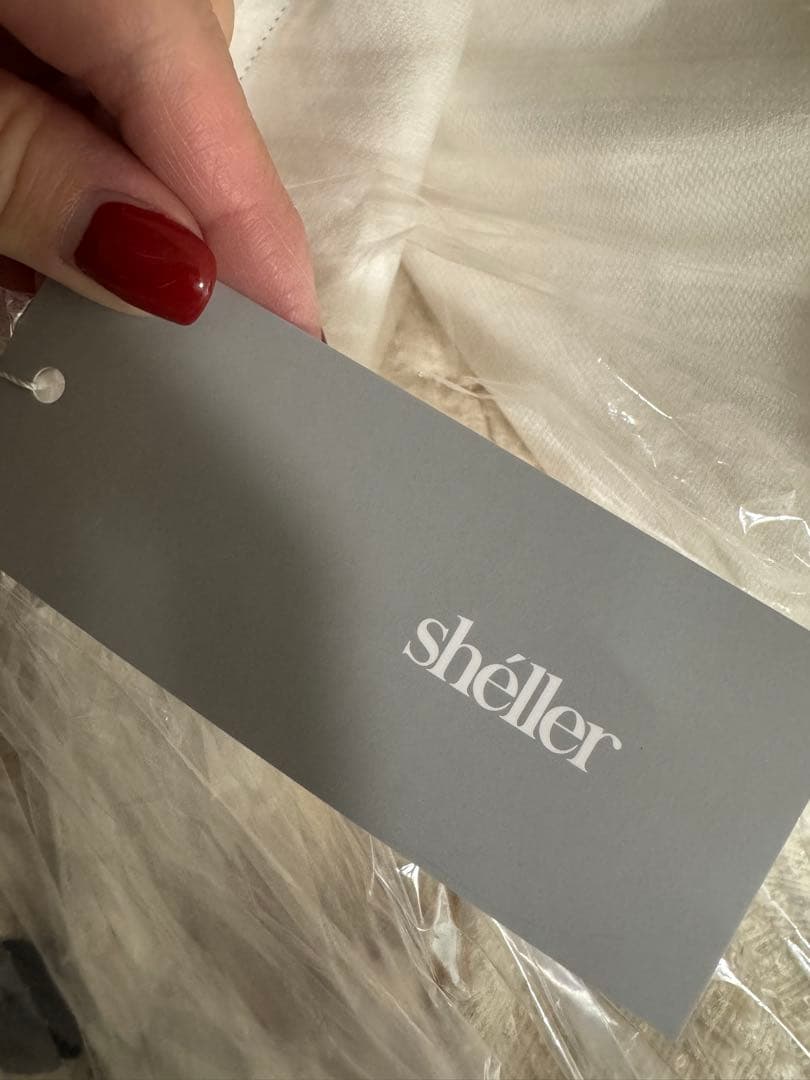 シェリエ　Sheller BLOOM フリルデザイン トップス ホワイトブラック