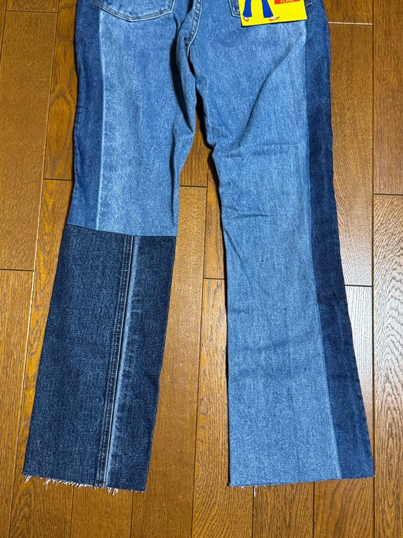 新品未使用　Wrangler ラングラー　フレアデニム　パッチワーク　S