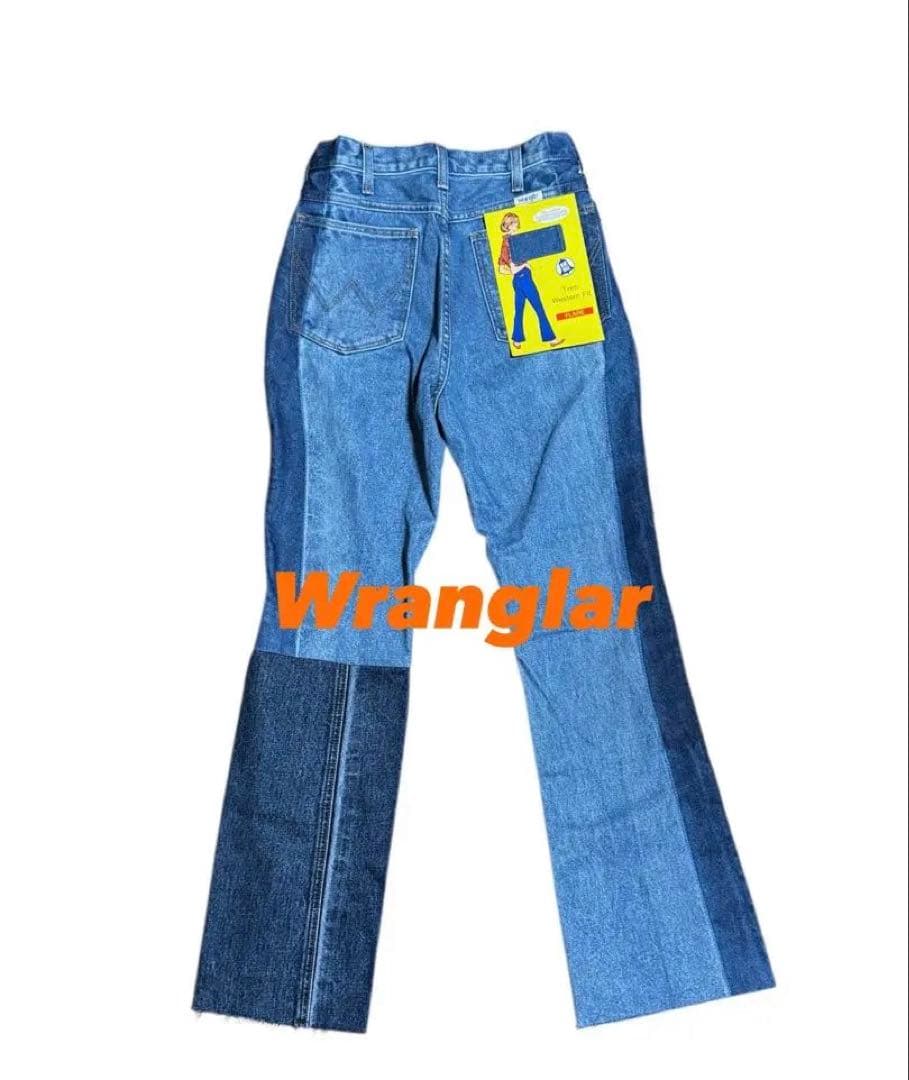 新品未使用　Wrangler ラングラー　フレアデニム　パッチワーク　S