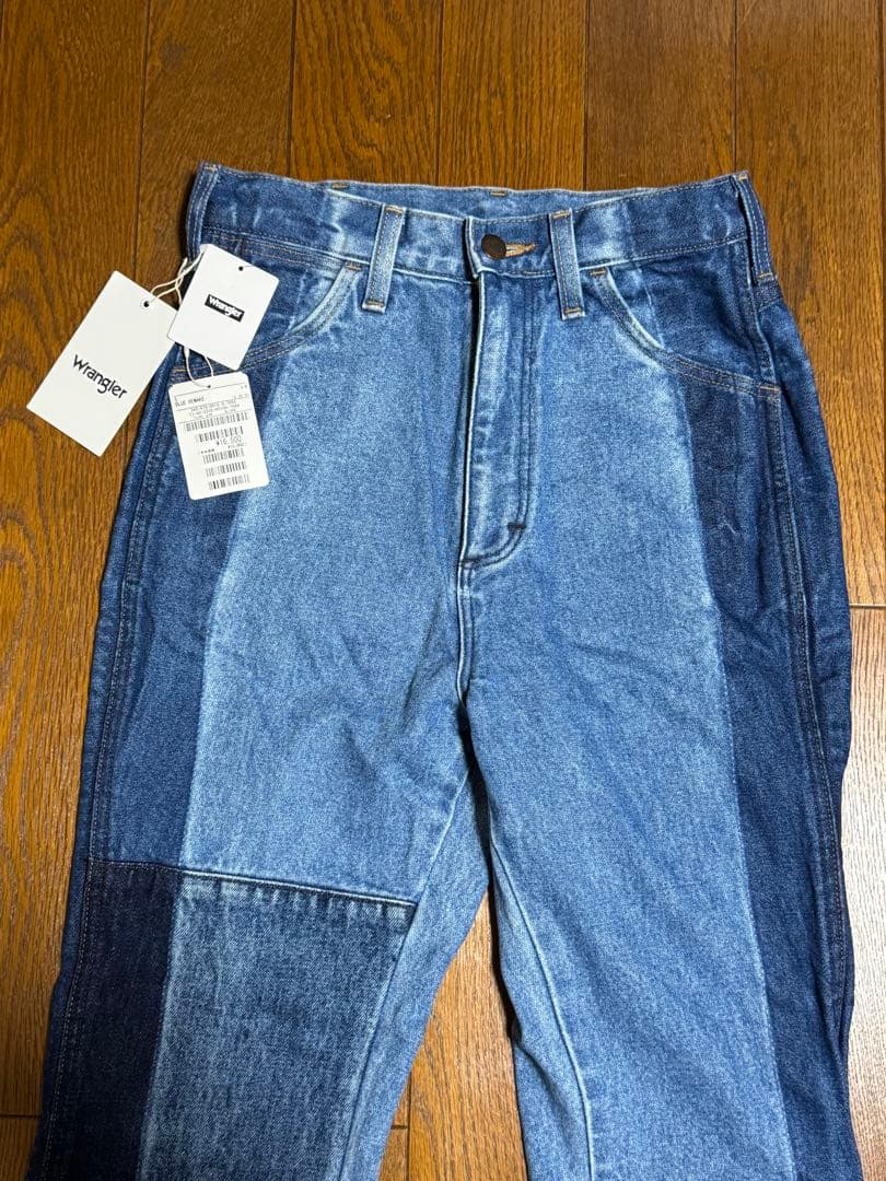 新品未使用　Wrangler ラングラー　フレアデニム　パッチワーク　S