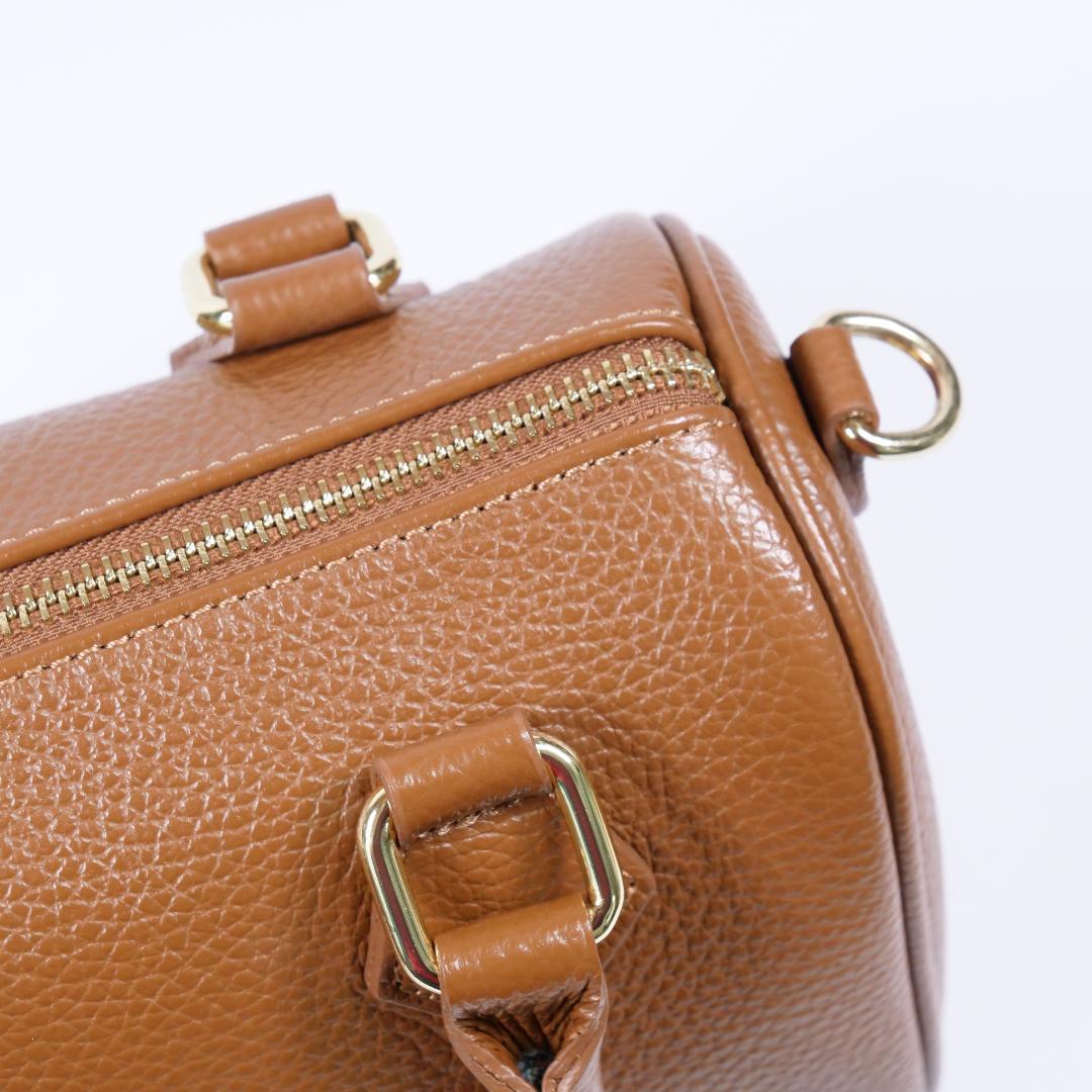 極美品✨オウレンティ ミニボストンバッグ ハンドバッグ 2way ブラウン