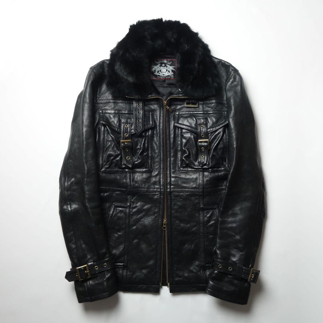 ジャケット・アウター 00s Tornado Mart Fur Leather Riders JKT