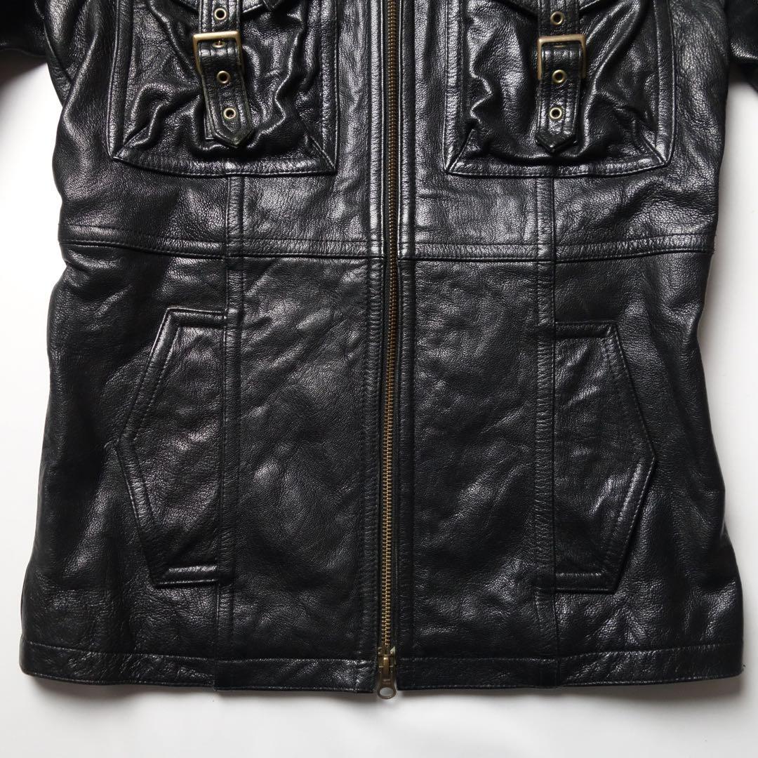 ジャケット・アウター 00s Tornado Mart Fur Leather Riders JKT