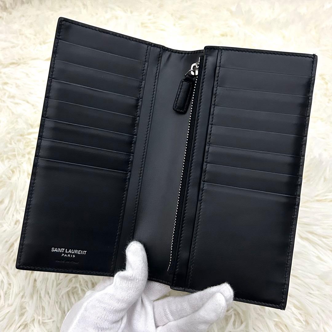 ［極美品］現行 SAINT LAURENT タイニーカサンドラ YSL 長財布