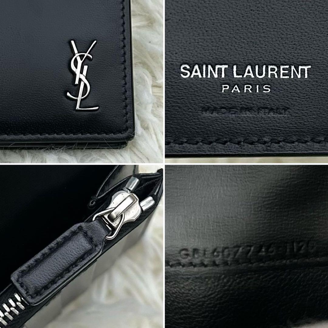 ［極美品］現行 SAINT LAURENT タイニーカサンドラ YSL 長財布