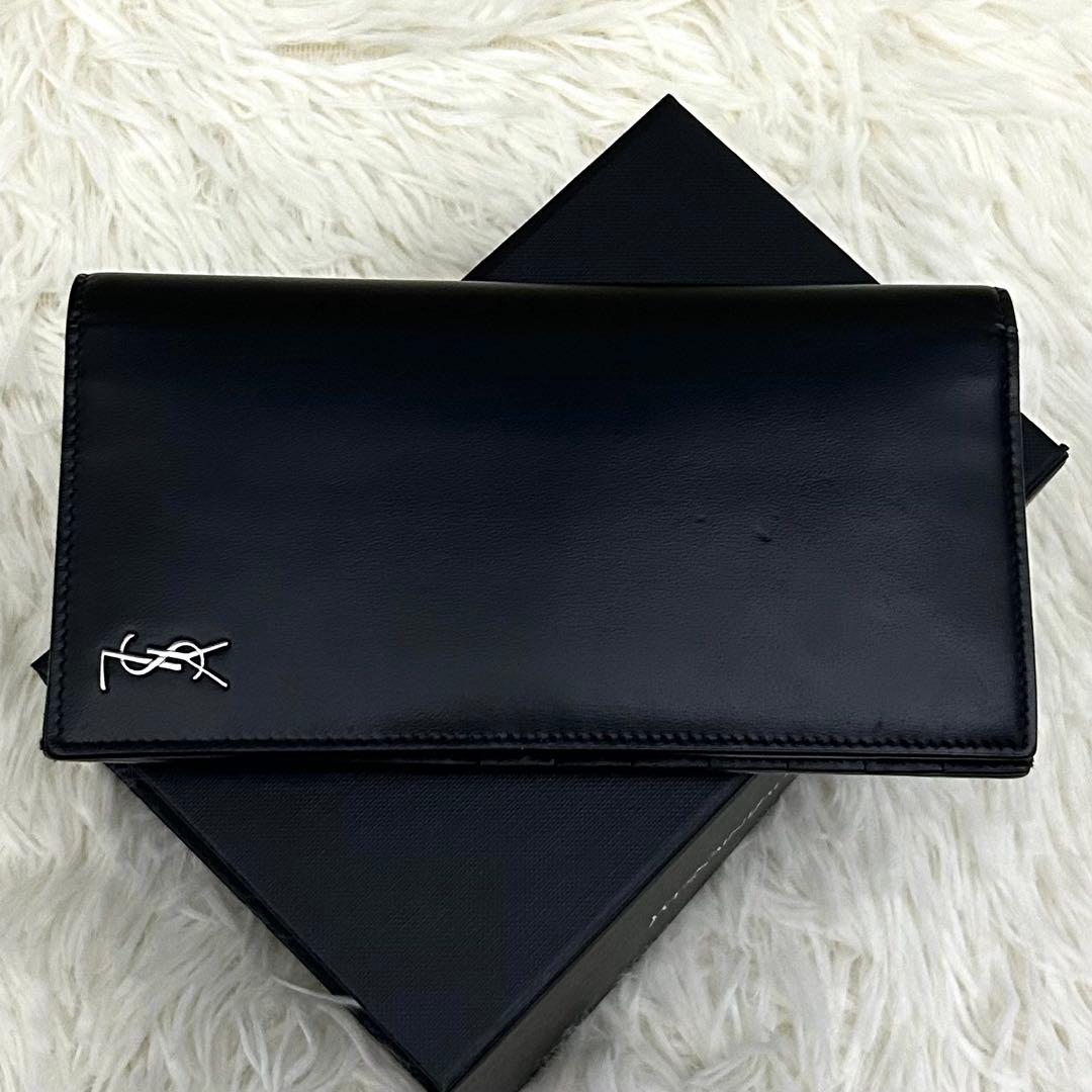 ［極美品］現行 SAINT LAURENT タイニーカサンドラ YSL 長財布