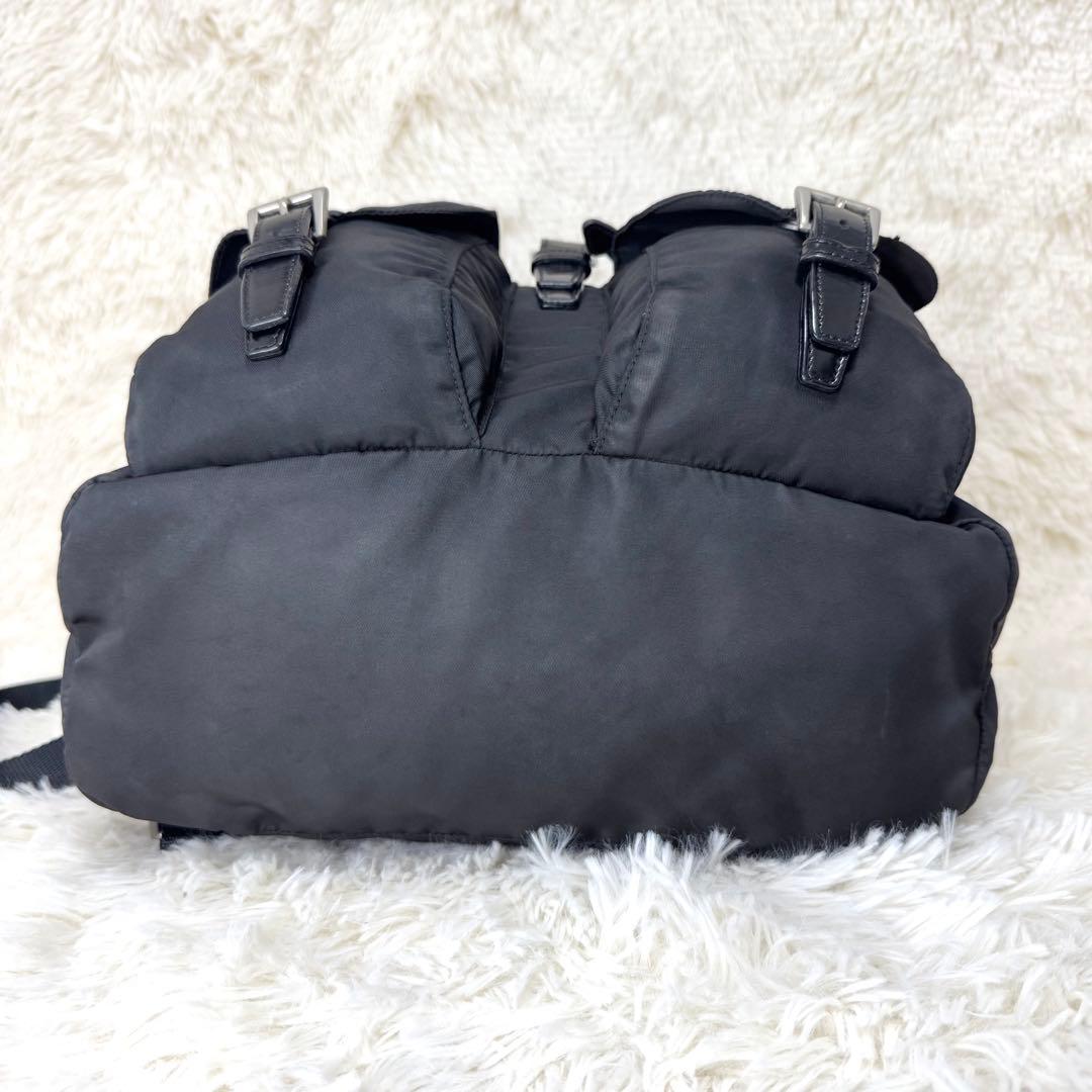 PRADA プラダ リュック バックパック 三角ロゴ 巾着 ナイロン 黒