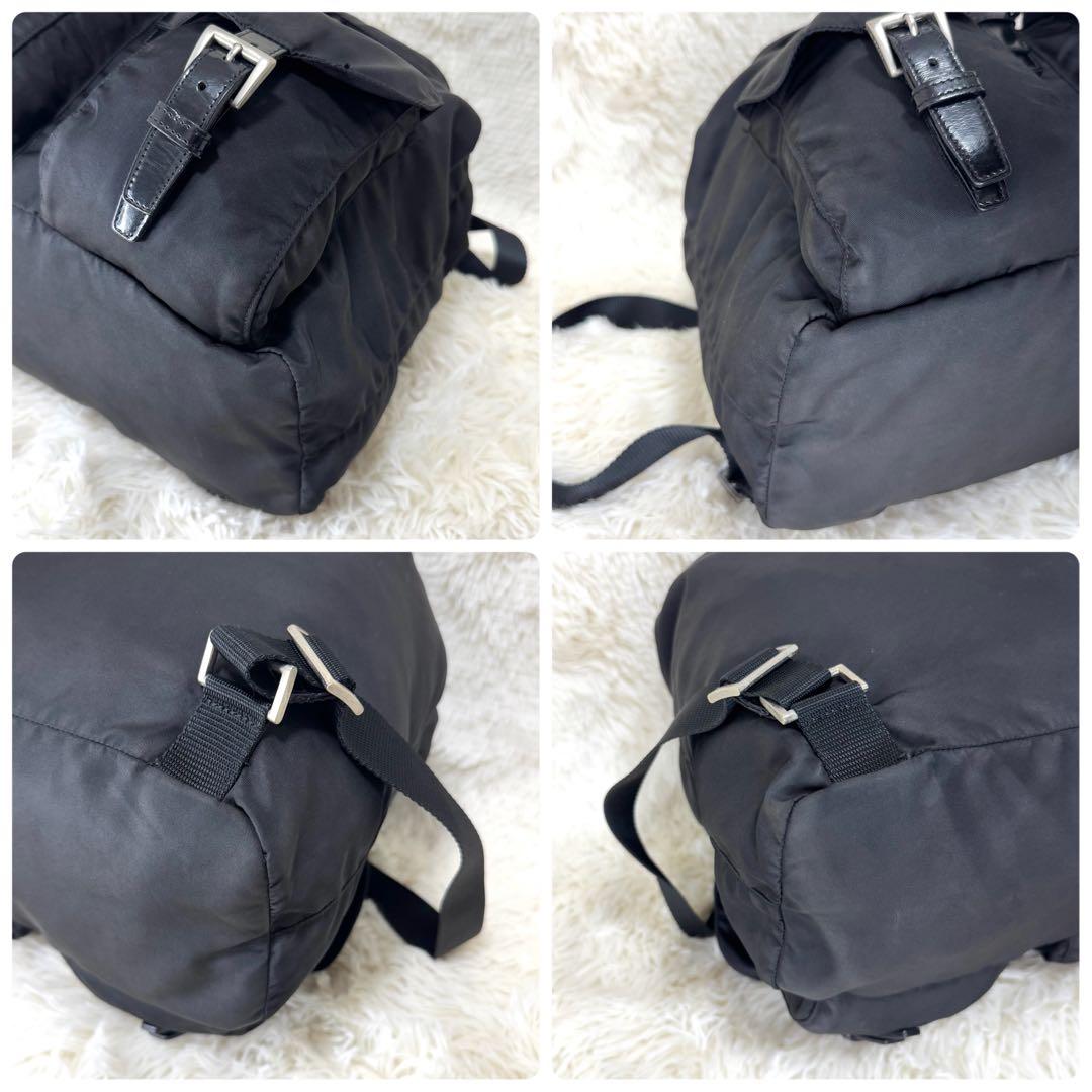 PRADA プラダ リュック バックパック 三角ロゴ 巾着 ナイロン 黒
