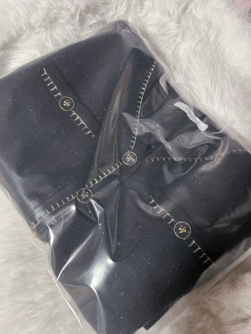 LIP SERVICE チェーンステッチクラシカルワンピース BLACK