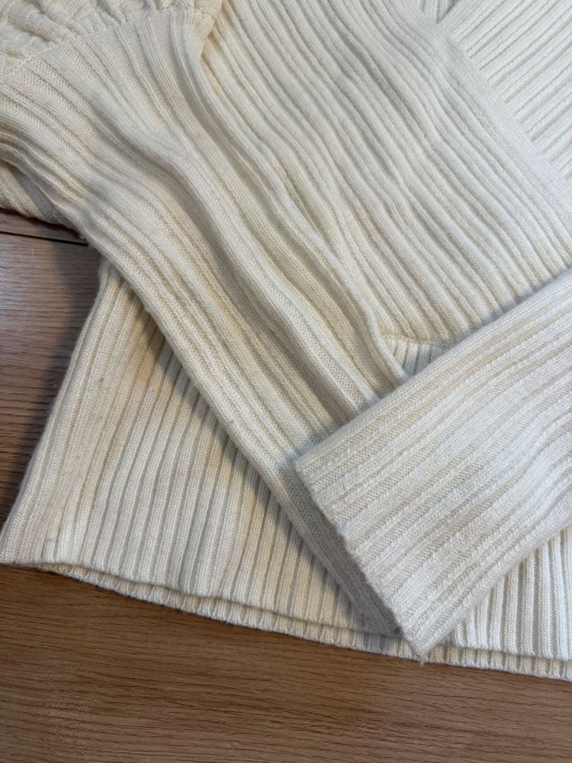 NOBLE カシュクールランダムリブニットプルオーバー