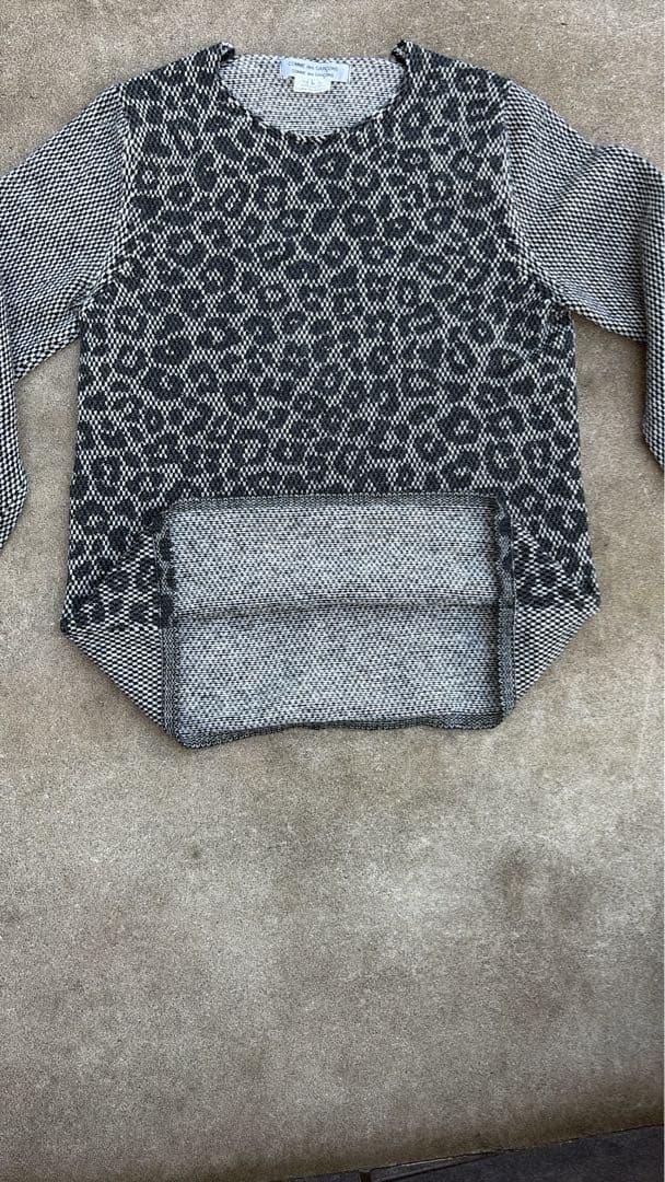 コムデギャルソンコムデギャルソン　ニット　AD2020 ヒョウ柄　Lサイズ