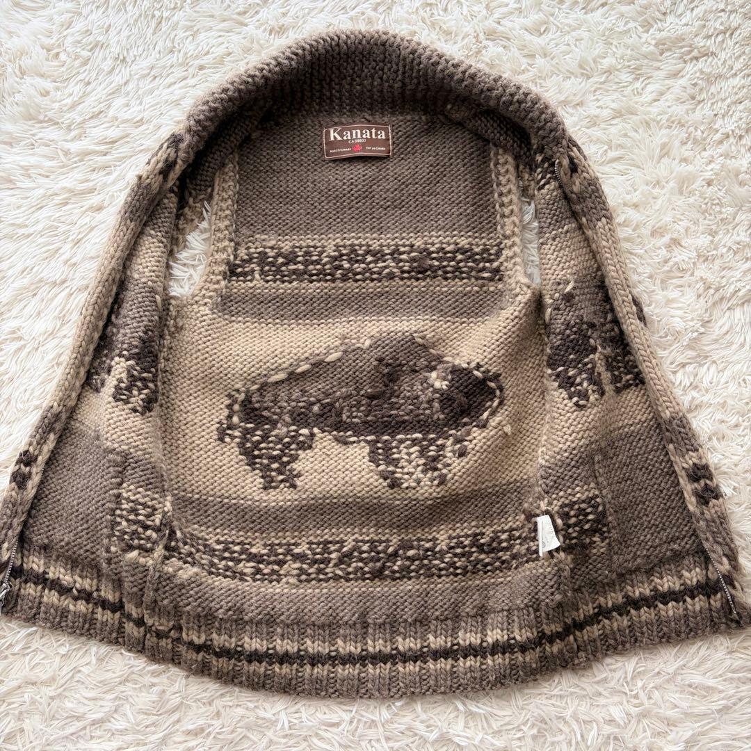 【SALE】【希少】Kanata ショールカラー カウチン ニット ベスト