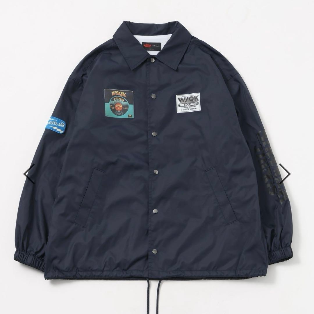 金曜日まで【ニコアンド✗﻿ストレンジャーシングス】コーチジャケット ネイビー