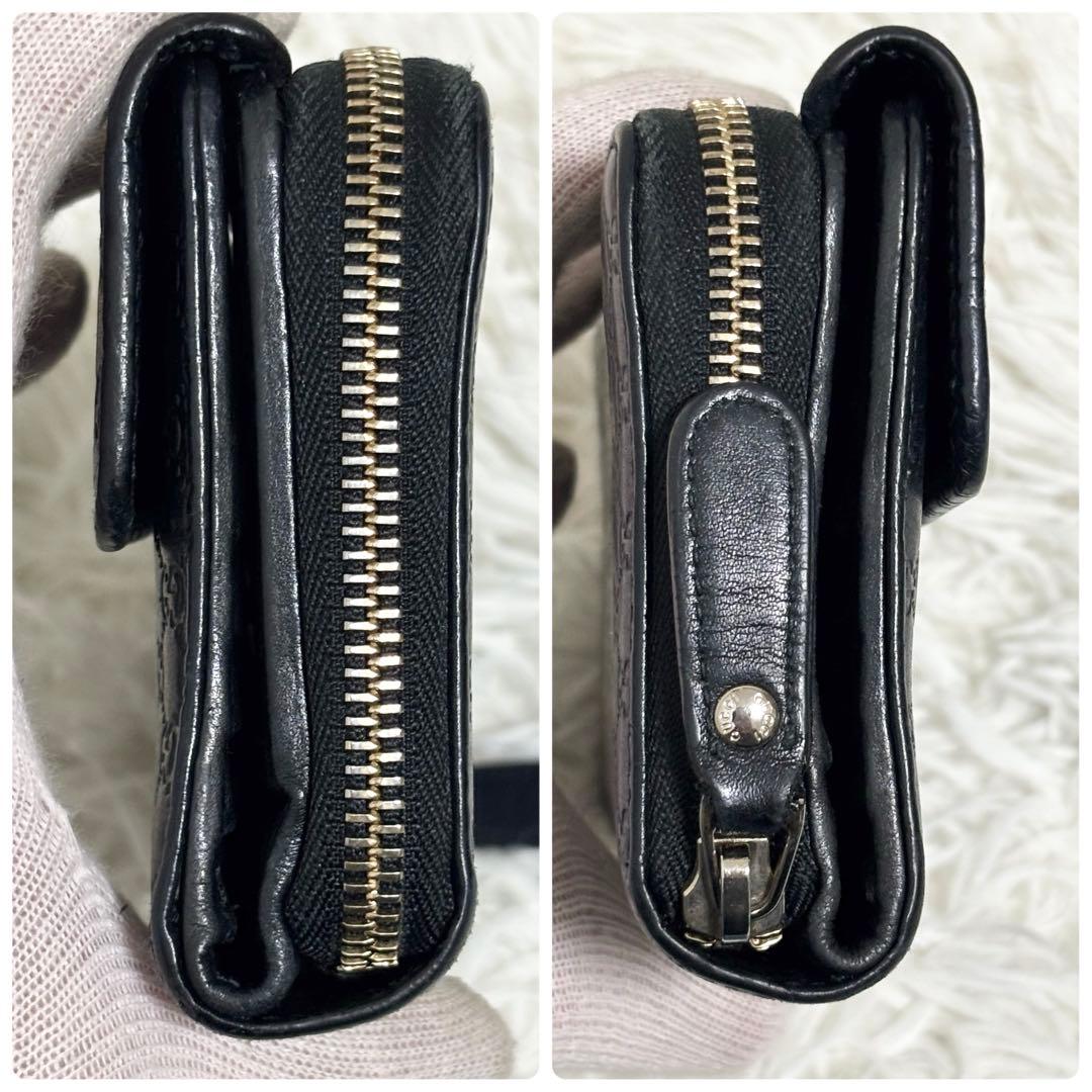 極美品✨グッチ　長財布　オーガナイザー　マイクロシマ　ラウンドファスナー