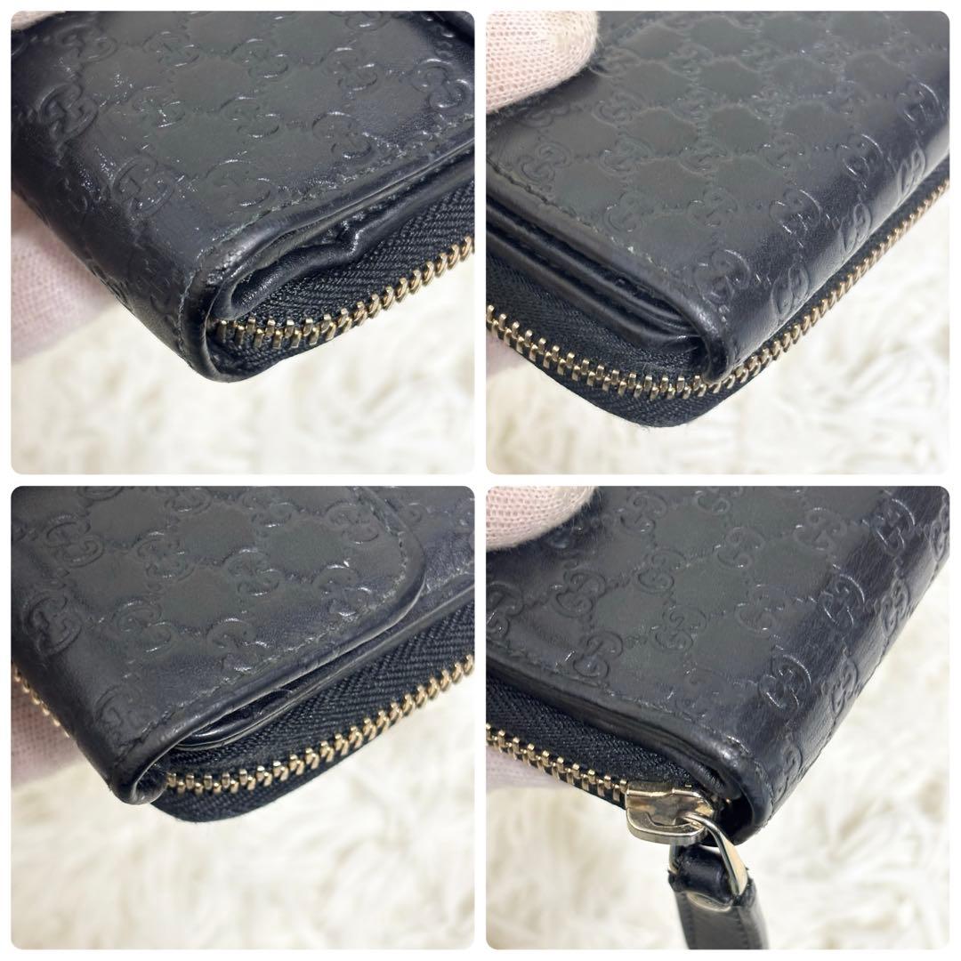 極美品✨グッチ　長財布　オーガナイザー　マイクロシマ　ラウンドファスナー