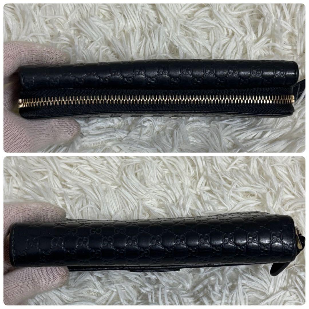 極美品✨グッチ　長財布　オーガナイザー　マイクロシマ　ラウンドファスナー