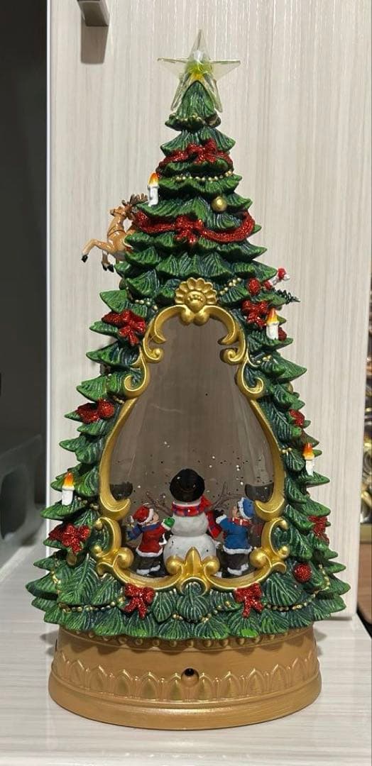 スノードーム　ツリー　雪だるま　クリスマス