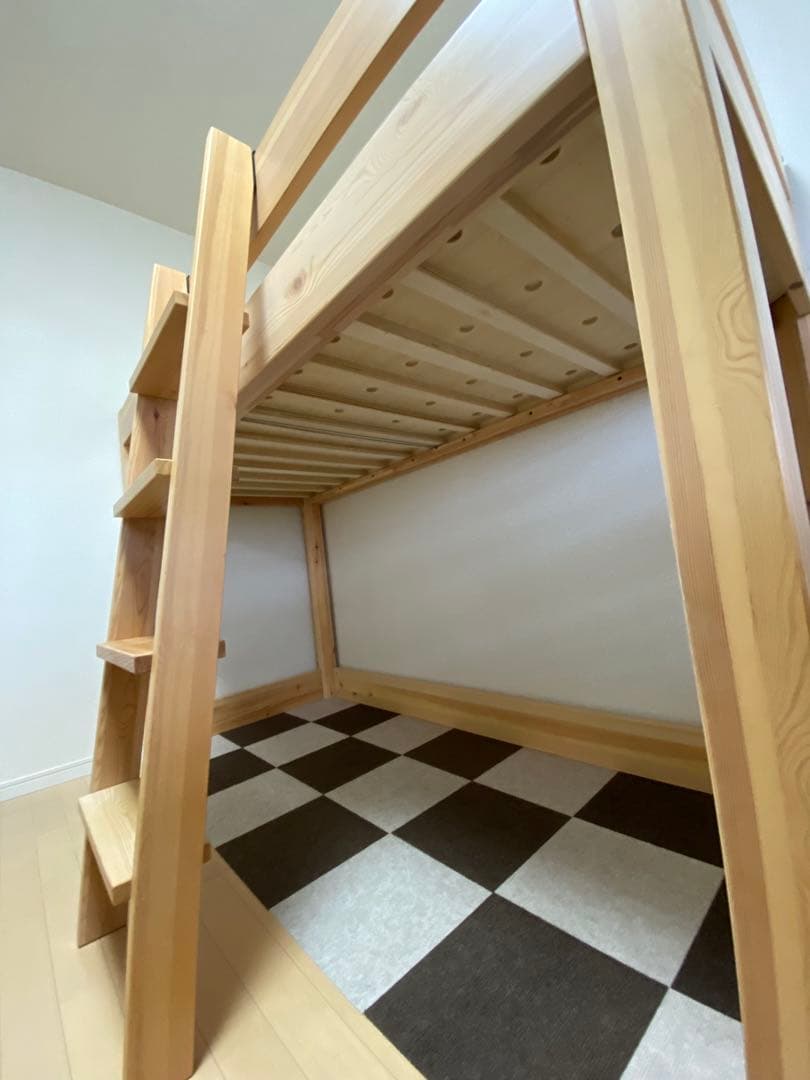 無印良品　パイン材ミドルベッド