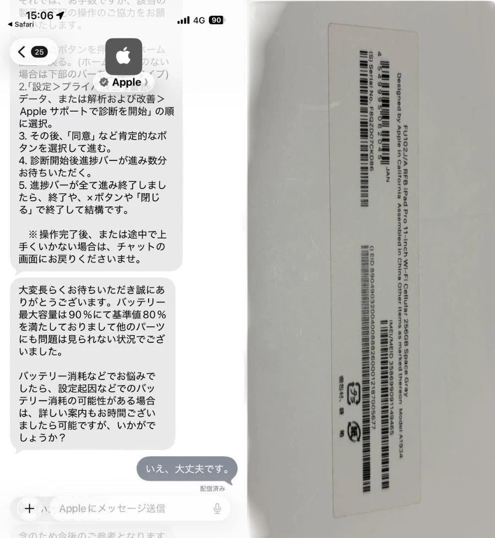 iPad Pro 11インチ 第一世代 256GB Cellular