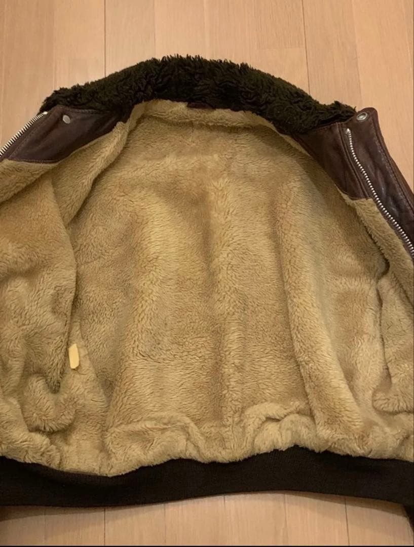 SCHOTT G-1 A-2 レザー ブラウン ボア 本革 ヴィンテージ 短丈